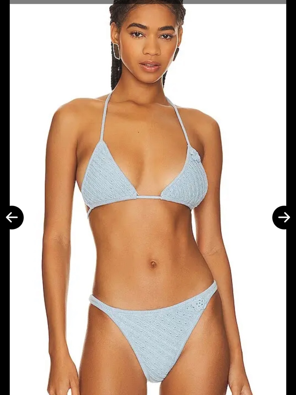 Frankie’s Bikinis Baby Blue Crochet Bikini
